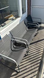 Tuinset BARREA – 2-zits bank + 2 stoelen – grijs, Ophalen, 4 zitplaatsen, Gebruikt, Aluminium