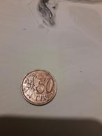 zeldzame 50 eurocent .uit italie,met rose binnen ring., Italië, Overige waardes, Ophalen of Verzenden