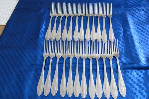 24 dinervorken 20,5cm Gero Zilmeta visgraat 581 jaren 1940, Huis en Inrichting, Keuken | Bestek, Gebruikt, Los bestek, Rvs of Chroom