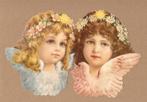 Engeltjes met bloemhaarbandjes poezieplaatjes 5172, Verzenden