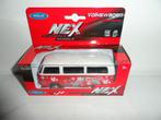 Welly - 1972 Volkswagen T2 Bus "Love & Peace" (rood) 1:36, Ophalen of Verzenden, Nieuw, Auto