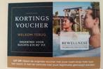Kortingsvoucher BeWellness sauna entree € 19,95 pp tm 23 okt, Tickets en Kaartjes, Kortingen en Cadeaubonnen, Twee personen, Kortingsbon