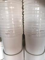 Emmers  met deksel (wit) schoon 10liter. €1,- per stuk., Huis en Inrichting, Emmers, Ophalen, Zo goed als nieuw, Kunststof, Met deksel