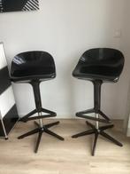 2 Kartell Spoon barkrukken - uniek design, Kunststof, Gebruikt, In hoogte verstelbaar, 60 tot 90 cm