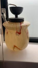Art deco plafondlamp, Ophalen of Verzenden, Gebruikt, Glas, Art deco