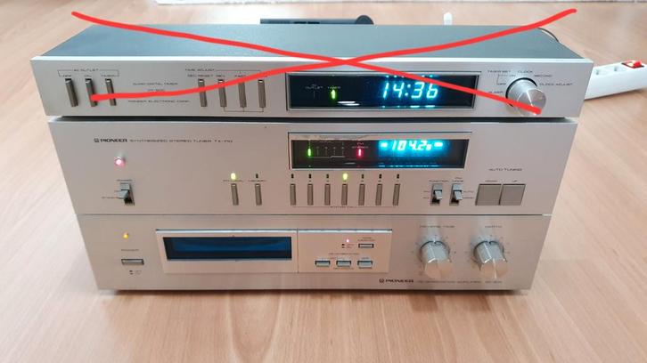 Pioneer Blueline TX-710 tuner en SR-303 reverberation amp., Audio, Tv en Foto, Stereo-sets, Gebruikt, Tuner of Radio, Pioneer