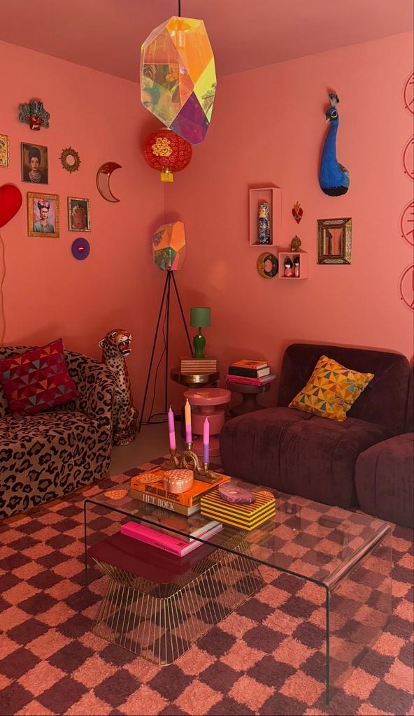 Glazen salontafel, Huis en Inrichting, Tafels | Salontafels, Ophalen, Gebruikt, 50 tot 100 cm, 100 tot 150 cm