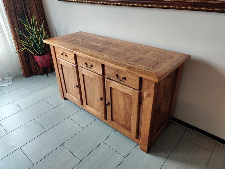 EEN MANGOHOUT BUFFETKASTEN, Huis en Inrichting, Kasten | Buffetkasten, Zo goed als nieuw, 100 tot 150 cm, 150 tot 200 cm, 50 tot 75 cm