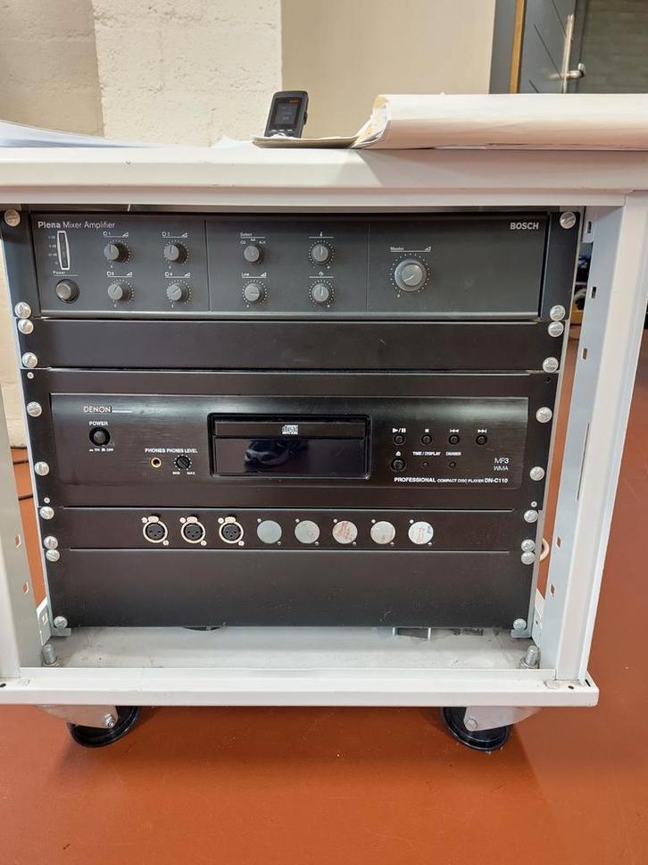 Denon CD Speler & Bosch Plena Mixer Versterker, Muziek en Instrumenten, Behuizingen en Koffers, Gebruikt, Speaker of Versterker