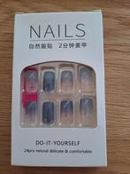 kunstnagels, blauw, roze met zilver, Ophalen of Verzenden, Nieuw, Overige typen