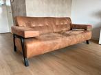 Industriële 2,5 zits bank, cognac kleur., Huis en Inrichting, Banken | Bankstellen, Ophalen, Tweepersoons, 75 tot 100 cm, Zo goed als nieuw