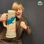 Vintage grote Duitse aardewerk bierpul (3liter) (schade), Antiek en Kunst, Ophalen of Verzenden