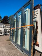 Grote pui met tuindeuren en zijlichten, Ophalen of Verzenden, Glas, 120 cm of meer, 215 cm of meer