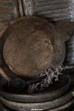 Prachtige oude, doorleefde chapatischalen, schaal, chapati, Huis en Inrichting, Nieuw, Ophalen of Verzenden, Info@jufbrocante.nl