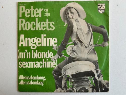 Peter en zijn Rockets - Angeline (m’n blonde sexmachine), Cd's en Dvd's, Vinyl Singles, Gebruikt, Single, Nederlandstalig, 7 inch