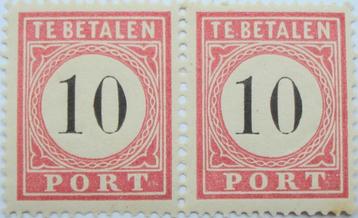 Nederlands-Indië 10 cent 1923 (paar, postfris, cw 26 eur) beschikbaar voor biedingen