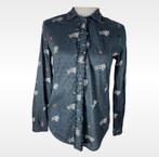 Scotch & Soda Donkerblauwe Blouse Overhemd Dierenprint XS, Kleding | Dames, Blouses en Tunieken, Maison Scotch, Zo goed als nieuw
