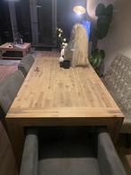 Een massief acaciahouten eettafel., Huis en Inrichting, Tafels | Eettafels, 50 tot 100 cm, 150 tot 200 cm, Gebruikt, Rechthoekig