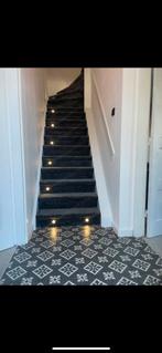 Zwart tapijt voor trap, Gebruikt, Zwart, Ophalen of Verzenden, Minder dan 10 m²