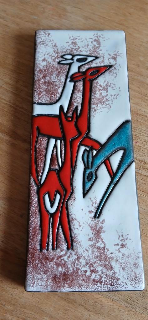 Ruscha Keramik Tegel - Aardewerk Wanddecoratie, Antiek en Kunst, Antiek | Wandborden en Tegels, Ophalen