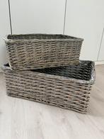 Set van 2 grote rotan manden, Huis en Inrichting, Ophalen, Gebruikt, Mand, Vierkant