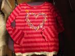 Leuk gestreept shirt met hartjes maat 5/6, Kinderen en Baby's, Kinderkleding | Maat 110, Ophalen of Verzenden