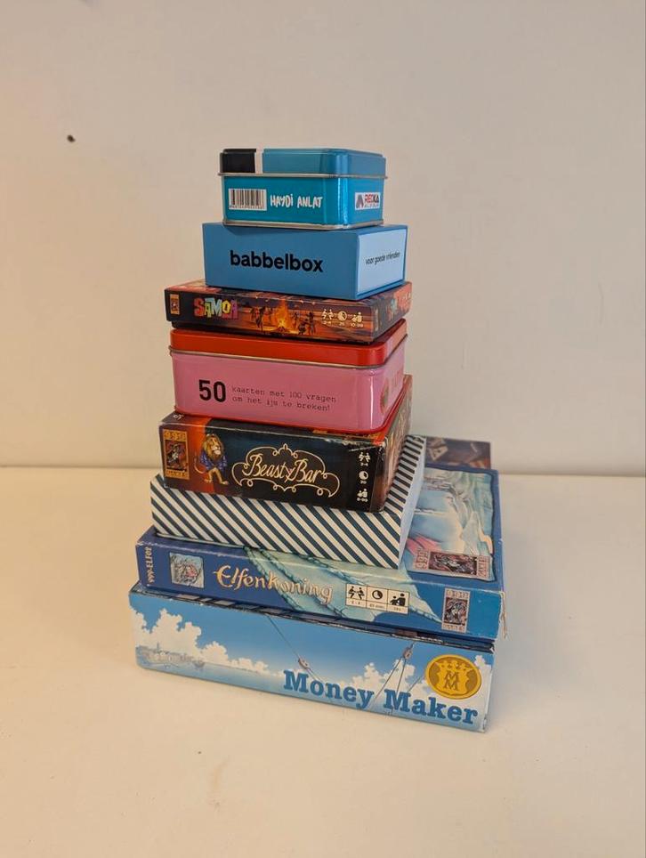 Pakket Bordspellen en Kaartspellen, Hobby en Vrije tijd, Gezelschapsspellen | Bordspellen, Gebruikt, Een of twee spelers, Drie of vier spelers