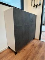 Mooie grijs/witte voorraad/ opbergkast, Ophalen, Zo goed als nieuw