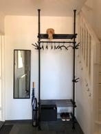 Kapstok industrieel zwart staal., Huis en Inrichting, Woonaccessoires | Kapstokken, Ophalen, Zo goed als nieuw, Metaal, Wandkapstok