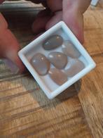 6 platte maansteen cabochons, Sieraden, Tassen en Uiterlijk, Edelstenen, Ophalen of Verzenden, Zo goed als nieuw