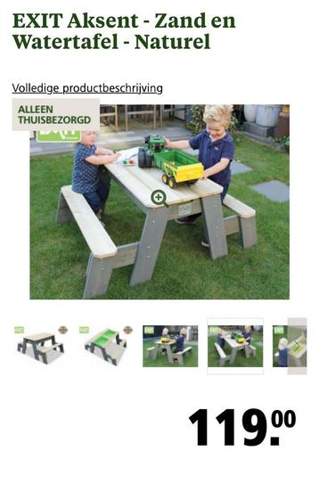 Kinder picknicktafel / zandtafel / watertafel / kweektafel beschikbaar voor biedingen
