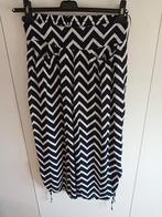 M fijne luchtige broek in zwart/wit patroon wijde pijpen, Kleding | Dames, Maat 38/40 (M), Zwart, Nieuw, Lang