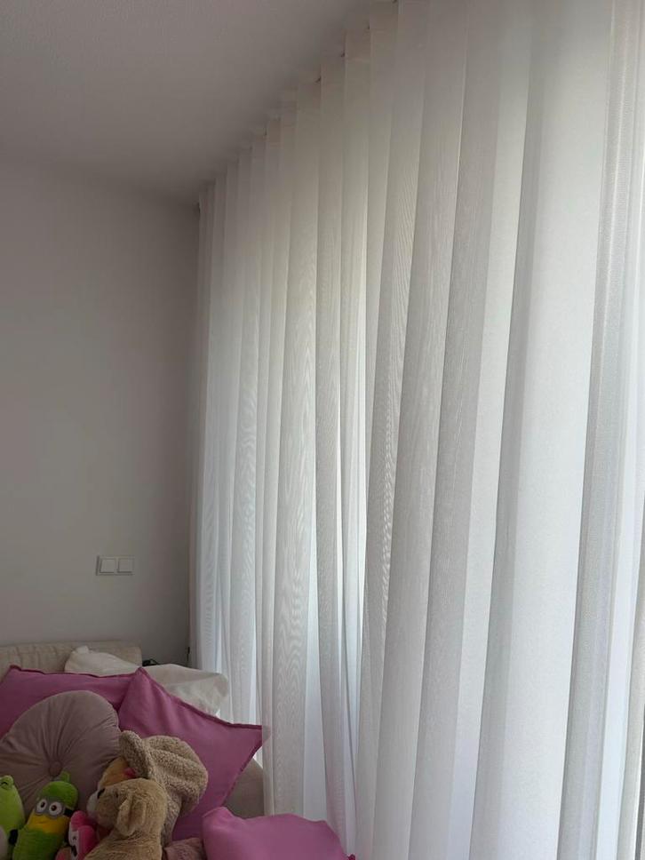 2x Doorzichtige Gordijnen - 2.65x2m, Huis en Inrichting, Stoffering | Gordijnen en Lamellen, Gebruikt, 200 cm of meer, 150 tot 200 cm