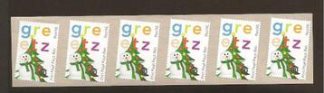 Port betaald Greetz STROOK van 6 BZ42a kerst / sneeuwpop. beschikbaar voor biedingen