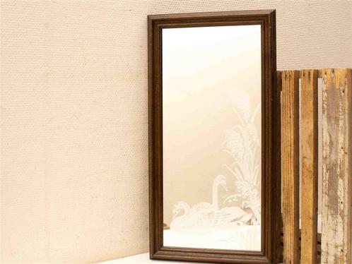 Wandspiegel met prentje van een zwaan 38567, Huis en Inrichting, Woonaccessoires | Spiegels, Gebruikt, Minder dan 50 cm, Minder dan 100 cm