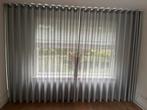 Grijze waveplooi gordijnen breed 348cm hoog 247cm met Rails, Ophalen, Gebruikt, 200 cm of meer, 200 cm of meer