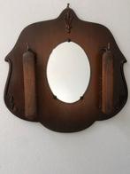 Oude Spiegel met Borstels, Antiek en Kunst, Antiek | Spiegels, Ophalen of Verzenden, Ovaal, Minder dan 50 cm, Minder dan 100 cm