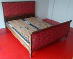 Bed - Antiek Frans ledikant - 2 persoons - rood - 150*200 cm, Ophalen