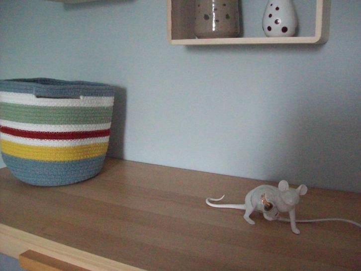 Seletti Mouse-lamp- liggend muisje wit, Huis en Inrichting, Lampen | Tafellampen, Zo goed als nieuw, Minder dan 50 cm, Kunststof