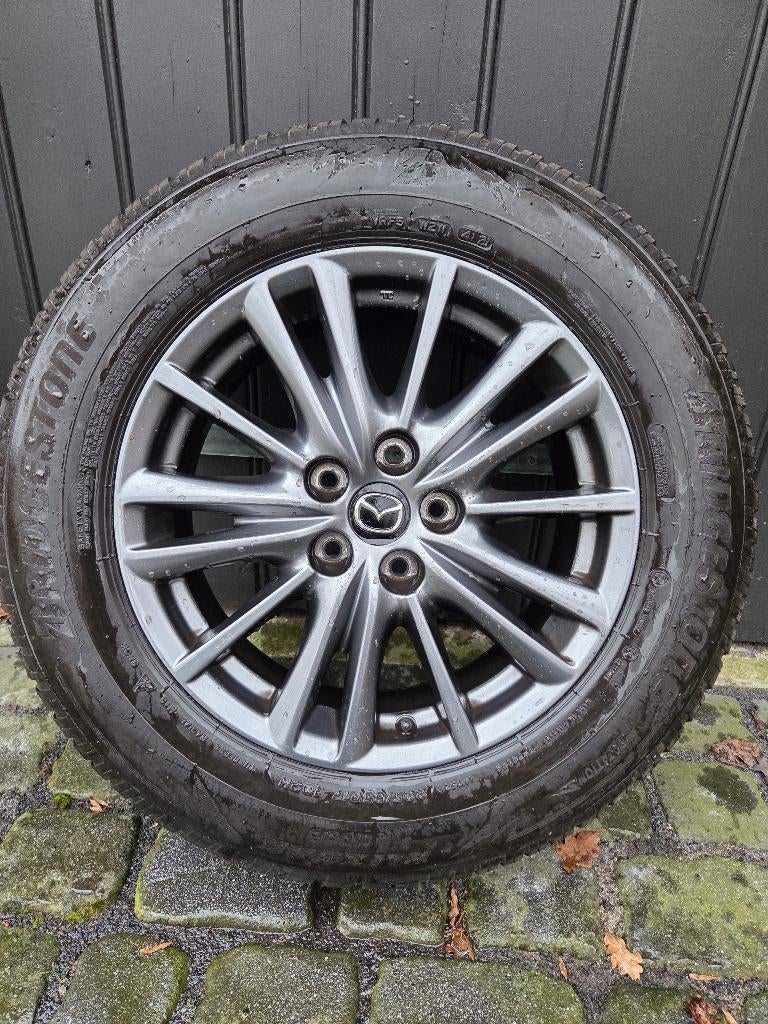 Velgen Mazda 6 of CX5, met winterbanden (ca 3,5mm), Auto-onderdelen, Banden en Velgen, Gebruikt, Velg(en), 17 inch, Personenwagen