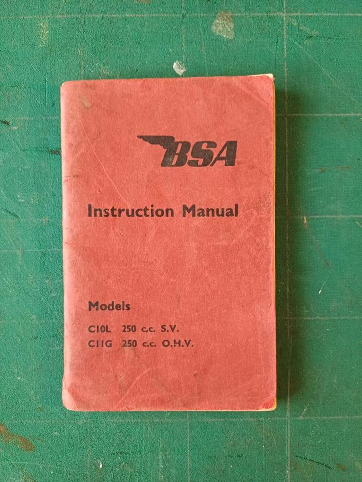 BSA Instruction Manual Instructieboekje 1954 C10L C11G, Motoren, Handleidingen en Instructieboekjes, Overige merken, Ophalen of Verzenden