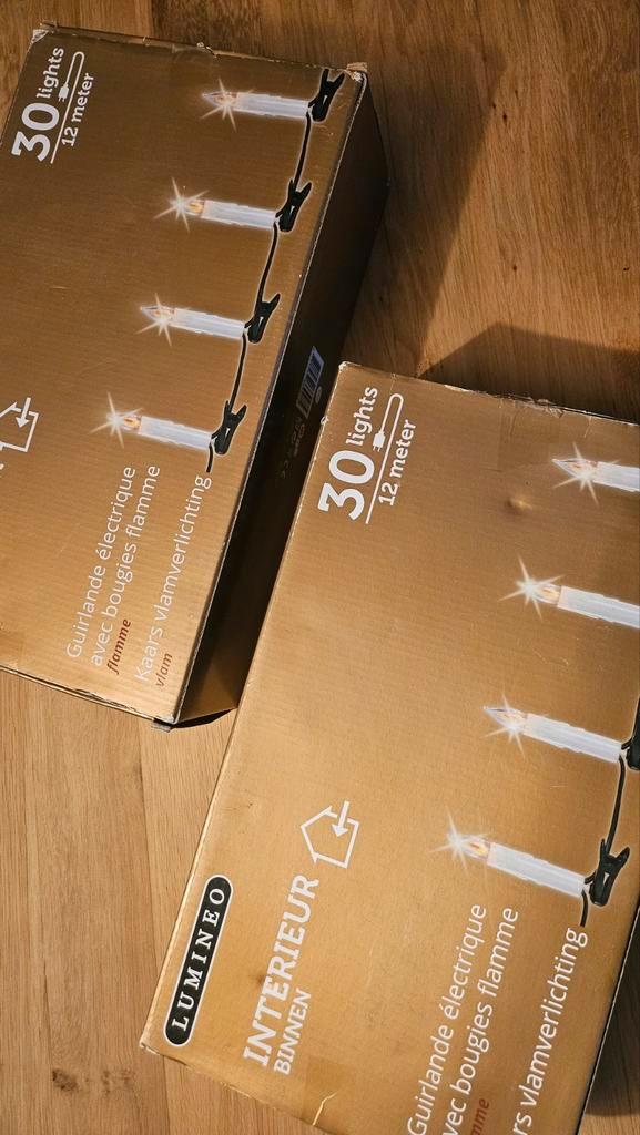 Kerstverlichting; 30 vlammende kaarsjes, Diversen, Kerst, Zo goed als nieuw, Ophalen of Verzenden
