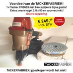 SPIJKERMACHINE pneumatisch met doos spijkers, Doe-het-zelf en Verbouw, Ophalen of Verzenden, Nieuw