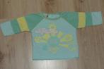 Leuke shirtje longsleeve shirt licht blauw groen lime mt 80, Ophalen of Verzenden, Nieuw, Meisje, Shirtje of Longsleeve