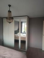 Gratis! Crèmekleurige massief eiken kledingkast met spiegel, Ophalen, Gebruikt, 200 cm of meer, 200 cm of meer