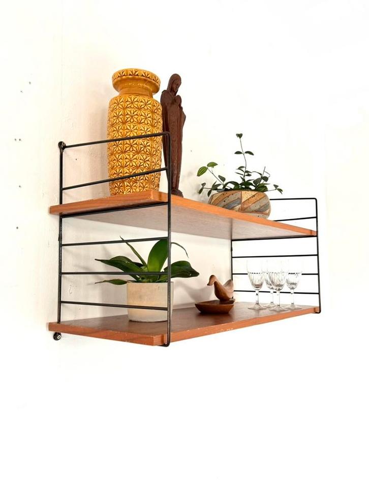 Vintage teakhouten wandrek ‘60, Huis en Inrichting, Woonaccessoires | Wandplanken en Boekenplanken, Zo goed als nieuw, Ophalen of Verzenden