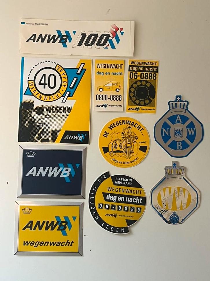 Verzameling 100 Stickers ANWB Wegenwacht., Verzamelen, Stickers, Zo goed als nieuw, Verzenden