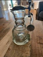 Karaf van oud glas met tinnen deksel, Antiek en Kunst, Ophalen of Verzenden