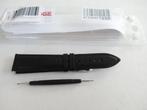 Nieuwe zwarte/bruin lerenarmband met montagetool 20/22 mm, Ophalen of Verzenden