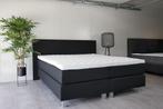 BOXSPRING 160 x 200 SNEL LEVERBAAR BOXSPRING POCKETVERING, Zwart, Ophalen of Verzenden, 200 cm, 160 cm